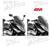 Cúpula Baja Deportiva Negra Brillante GIVI D442B Para Yamaha T-MAX 500 2008 2009