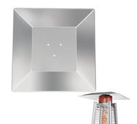 Cúpula de reemplazo del calentador de patio-Deflector de calor de la estufa de 4 lados con orificios pre-perforados | Escudo de foso de fuego universal, cúpula de metal resistente para calentador