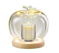 Cúpula De Vidrio: Exhibición Brillante En Forma De Fruta, De Recuerdos con Base De Madera, Cubierta De Flores Preservadas | Escudo Protector Transparente para Joyería, Figuras Coleccionables, Muñ