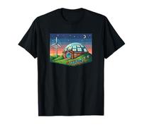 Cúpula ecológica sostenible Home Pixel Art Fantasía Camiseta