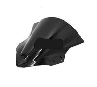 cúpula Moto para Kawasaki para Ninja400 2018-2023 Parabrisas De Motocicleta Doble Burbuja Transparente con Kit Instalación Incluido(Negro)