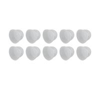 Cúpula para Audífonos, Audífono Extraíble de Doble Capa, Lavable, 10 Uds, Silicona Suave, Antiestático para Reemplazar(blanco)