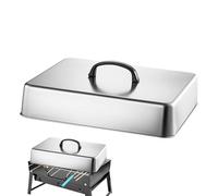 Cúpula Para Fundir Queso | Tapa de Acero Inoxidable Rectangular con Asa Antideslizante,Cubierta Protectora para Parrilla,Para cocinar en barbacoa, parrilla, fogata: hamburguesas, verduras, carne