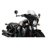 Cúpula Puig Batwing SML Touring - Carcasa NEGRO MATE para INDIAN SCOUT BOBBER 18-26 Ahumado Claro