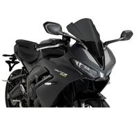 Puig 22084J Cúpula Z-Racing aerodinámica y deportiva en acrílico de 3 mm con doble altura y canales laterales que mejoran protección y estabilidad, Negro Mate
