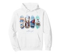 Cúpulas, callejones & Caldera - Grecia Vacaciones Santorini Sudadera con Capucha