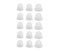 Cúpulas para Audífonos, 15PCS Cúpulas para Amplificadores Auditivos 2 Capas Accesorios para Amplificadores Auditivos de Silicona Desmontable Amplificador Auditivo Eartip S M L Blanco Transparente