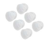 Cúpulas para Audífonos, Almohadillas para Audífonos, Silicona Suave de 8 Mm de Doble Capa Tipo Cerrado, Puntas para los Oídos Antiestáticos Lavables, 10 Uds.(blanco)