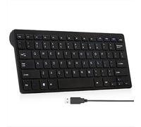 CUQI Mini teclado, pequeño teclado con cable, 78 teclas de tijera silenciosas, interfaz USB, teclado compacto para Android, iOS, Windows PC, portátil, Raspberry Pi, Windows 10/8/7