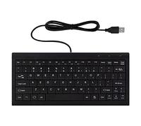 CUQI Mini teclado, pequeño teclado con cable, 82 teclas de tijera, interfaz USB, teclado compacto para Android, Windows PC, laptop, Raspberry Pi, Windows 10/8/7