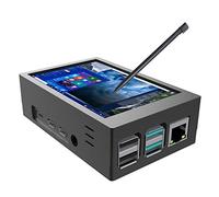 CUQI para Pantalla táctil Raspberry Pi 4 con Estuche, Monitor de Pantalla de resolución de 3,5 Pulgadas, 60 fps, 480x320 con Mini Ventilador, disipador térmico