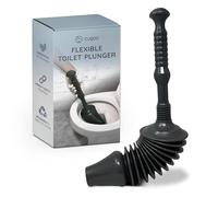 CUQOO Desatascador de fregadero e inodoro resistente, de cabeza pequeña, de grado industrial, desatascador de drenaje flexible para baños, cocinas y duchas