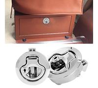 Cuque Cerradura con Llave, Tire de la Cerradura de la escotilla Cerradura de manija de elevación con Llave 2990-01-M Pestillo de escotilla de Barco Cerradura de la Caravana del Armario de Llaves