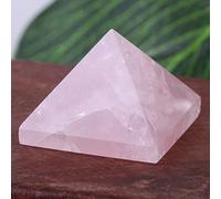 Cuque Pirámide De Cristal Decoración, Naturales Pirámide De Cuarzo Rosa Pirámide De Cuarzo Rosa con Textura De Superficie Lisa Rosa para Protección De Energía Negativa