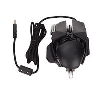 Cuque Ratón con cable, botón 6D efecto luz RGB ajuste oculto cable USB Interfaz ratón mecánico 12800 DPI para casa para