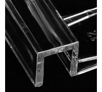 Cuque Venta Loca Caja para Mascotas Abierta para pecera Suministros Soporte para Cubierta de Vidrio para Acuario, acrílico Transparente Soporte para Estante para Cubierta de Vidrio para(5mm)