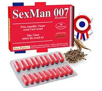 Cura afrodisíaco hombre - Erección natural |20 Cápsulas|Estimulante sexual Certificado y Made in FRANCE aumenta la energía y la resistencia|Aumenta la libido|Suplemento dietético potencia|Pareja|Maca