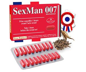 Cura afrodisíaco hombre - Erección natural |20 Cápsulas|Estimulante sexual Certificado y Made in FRANCE aumenta la energía y la resistencia|Aumenta la libido|Suplemento dietético potencia|Pareja|Maca