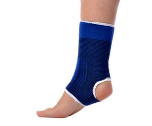 Cura Farma 26090 - Soporte de Tobillo Elástico en Tela con Abertura en el Talón, Mediano 100 g