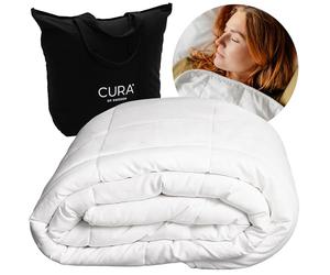 CURA Pearl Classic Weighted Blanket 150x210 9kg - Manta antiestres - Mantas Pesada para un sueño Profundo y un Mejor Descanso - Couverture con Peso 100% de algodón - Manta para la ansiedad