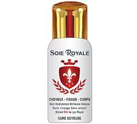 Cura sedoso 125 ml Suero Extracto de Flor de Lirio Orgánico Proteínas de Seda Vitaminas E-F Nutre hidrata desenreda cabello Brillo intenso cuidado rostro y cuerpo Sin alcohol Soie Royale Cure Soyeuse