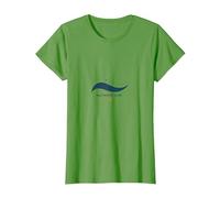 Curación de Agua Salada: Logotipo de Ola oceánica de Bienestar costero Camiseta, Mujer, Hierba, 3XL