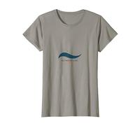 Curación de Agua Salada: Logotipo de Ola oceánica de Bienestar costero Camiseta, Mujer, Pizarra, L