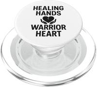 Curación, Manos, Corazón de Guerrero. Fuerza de Enfermera, Atención al Paciente. PopSockets PopGrip para MagSafe