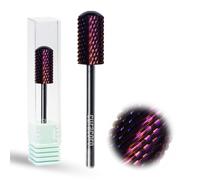 Curacoro Brocas para uñas de 3/32 pulgadas, broca de carburo en forma de L (gruesa) para acabado profesional, eliminación rápida, forma y uñas acrílicas o de gel, manicura y pedicura, salón de