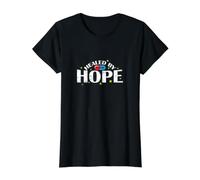 Curado por la Esperanza Placebo Divertido Dicho Camiseta gráfica económica, Mujer, Negro, XL