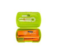 Curaprox Set De Viaje Ortho, Verde, Fabricado En Suiza | Cuidado De Brackets Y Bucal En Movimiento, Cepillo Ultra Suave Y Pasta Blanqueadora, Set Ortodoncia
