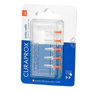 Curaprox Cps 14 Ortho Repuestos Para Cepillo Interdental - Para Ortodoncia Y Restauraciones Dentales | Filamentos Ultrafinos Para Una Limpieza Precisa | Naranja | Fabricado en Suiza
