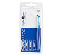 Curaprox CPS 15 Regular Plus 5 Cepillos Interdentales Y Soporte, Negro | Set De Cepillos Interdentales Para Espacios Grandes, 5 Cepillos Con Soporte UHS 451, Diseñado En Suiza