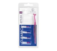 Curaprox CPS 406 Perio Set De Cepillos Interdentales - Para Espacios Grandes Y Cuidado De Encías | Incluye 5 Cepillos Y Soporte De Mango Largo | Morado | Fabricado en Suiza