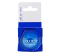 Curaprox seda dental DF 834, seda dental encerada, Curen microfibra, encerada con menta para espacios estrechos, blanca, 50 m