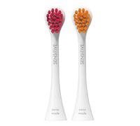 Curaprox Hydrosonic Cabezales Sensibles, Magenta-Naranja, Fab. En Suiza | Para Cuidado Suave De Encías Y Cepillado Cómodo, Paquete De 2, Compatible Con Todos Los Sónicos