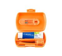 Curaprox Ortho Set De Viaje | Brackets Y Cuidado Bucal Para Llevar | Cepillo Ultrasuave + Pasta Dental Blanqueadora | Set Compacto Para La Higiene Bucal