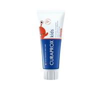 Curaprox Kids Erdbeere ohne Fluorid, Zahnpasta für Kinder von 2-6 Jahren mit mildem Geschmack von Erdbeere, Fluoridfrei, RDA 40, Rot, 60 ml