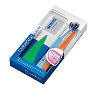 Curaprox kit de mantenimiento Ortho, el kit de mantenimiento Ortho con sistema, cepillo de dientes, cepillo de dientes simple y cepillos interdentales, Ortho Wax