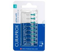 Cepillos interdentales Curaprox CPS 06 prime, recambio, 8 piezas, turquesa, 0,6 mm de diámetro, 2,2 mm de eficacia, envase de recambio, sin soporte