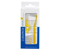 Curaprox, set de cepillos interdentales CPS 09 prime start, set de iniciación con 5 cepillos, 2 soportes diferentes, amarillo, 0,9 mm de diámetro, 4 mm de eficacia