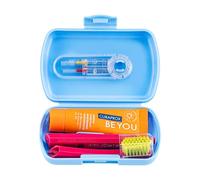 Curaprox Set De Viaje, Azul, Fabricado En Suiza | Cepillo CS 5460 Con Pasta 'Be You', 2 Cepillos Interdentales CPS Prime 07 Y 09, Kit Dental 9.5X6cm