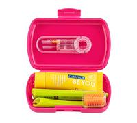 Curaprox Set De Viaje, Magenta, Fabricado En Suiza | Cepillo CS 5460 Con Pasta 'Be You', 2 Cepillos Interdentales CPS Prime 07 Y 09, Kit Dental 9.5X6cm