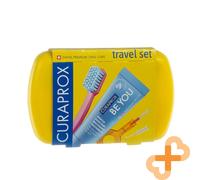 CURAPROX Travel Set Amarillo Cepillo de Dientes Pasta Cepillo Interdental Mint