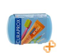 CURAPROX Travel Set Azul Cepillo de Dientes Pasta Cepillo Interdental Mint