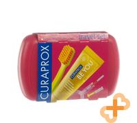 CURAPROX Travel Set Rojo Cepillo de Dientes Pasta Cepillo Interdental Mint