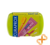 CURAPROX Travel Set Verde Cepillo de Dientes Pasta Cepillo Interdental Mint