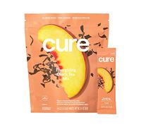 Curar la mezcla energética orgánica | Perk Me Up Peach Tea | Sin gluten | Vegano | Sin OMG | Apto para paleo | Hecho con agua de coco | Bolsa de 14 paquetes - Sabor a té de melocotón