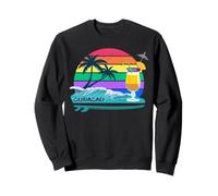 Curazao Cóctel en la Playa Tabla de Surf Ola Grande Palmeras Sudadera