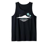 Curazao Vacaciones en el Caribe Palmeras Isla Playa Souvenir Camiseta sin Mangas